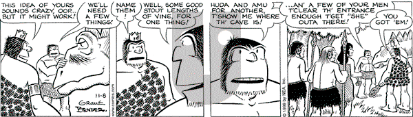 Alley Oop on Monday November 8, 1999 Comic Strip