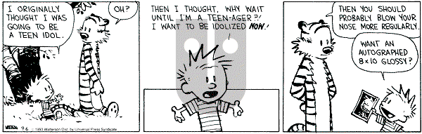 Calvin and Hobbes - Monday September 6, 1993 Comic Strip