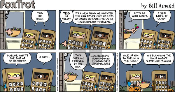 FoxTrot on Sunday October 30, 2016 Comic Strip