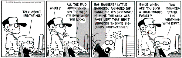 FoxTrot on Thursday April 17, 1997 Comic Strip