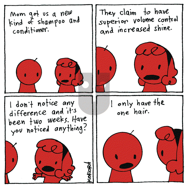 Haircut Practice on Monday April 29, 2024 Comic Strip
