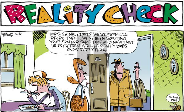 Reality Check on Sunday May 20, 2012 Comic Strip