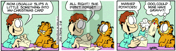 Garfield on Monday December 8, 1997 Comic Strip