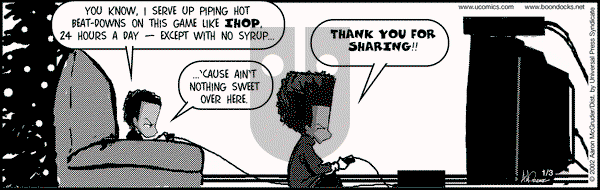 The Boondocks on Thursday January 3, 2002 Comic Strip