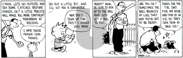 Calvin and Hobbes - Monday April 20, 2020 Comic Strip