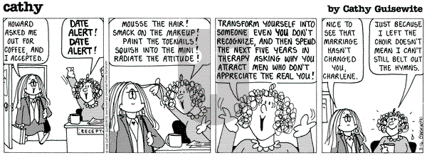 Cathy Classics on Thursday May 16, 1996 Comic Strip