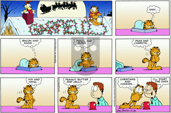 Garfield - Sunday December 18, 2005 Comic Strip