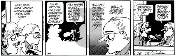 Doonesbury on Saturday April 23, 1994 Comic Strip