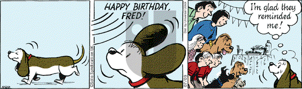 Fred Basset - Wednesday July 9, 2014 Comic Strip