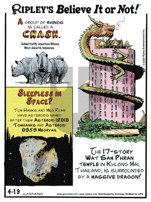 Ripley's Believe It or Not on Saturday April 19, 2025 Comic Strip