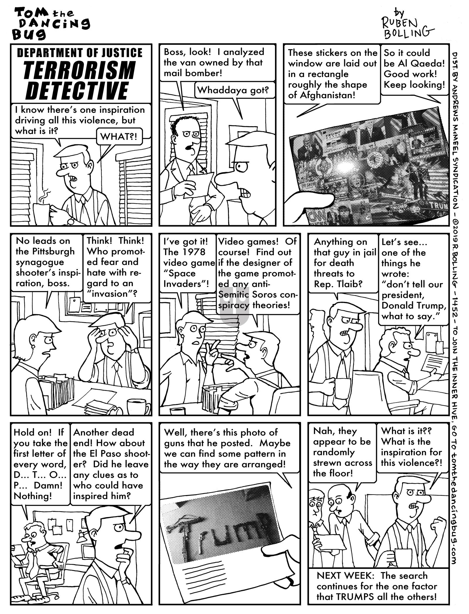 Tom the Dancing Bug - Monday August 19, 2019 Comic Strip