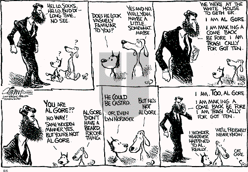 Pat Oliphant on Monday August 6, 2001 Comic Strip
