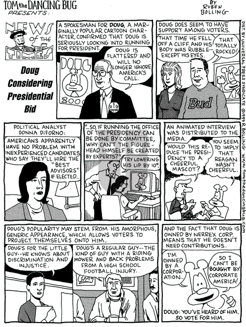 Tom the Dancing Bug on Saturday November 6, 1999 Comic Strip