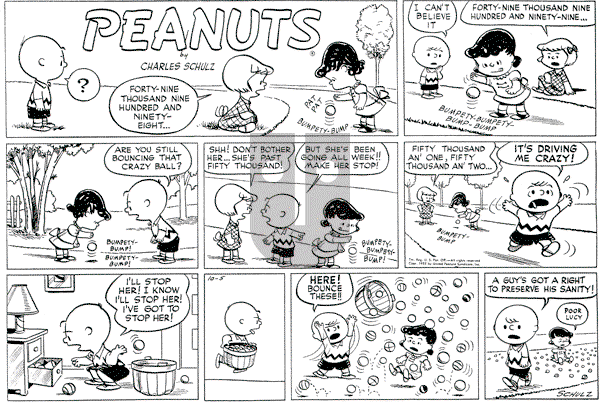 Peanuts - Sunday October 5, 1952 Comic Strip