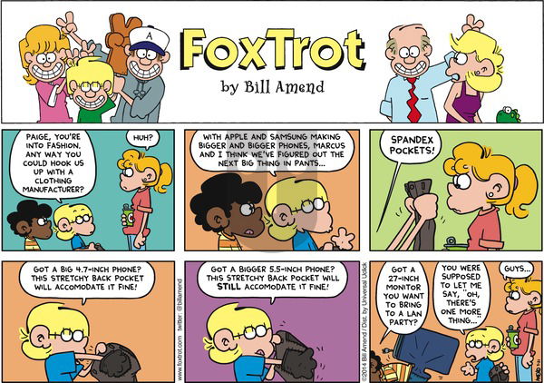 FoxTrot on Sunday September 21, 2014 Comic Strip