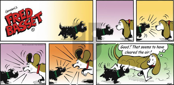Fred Basset on Sunday January 3, 2016 Comic Strip