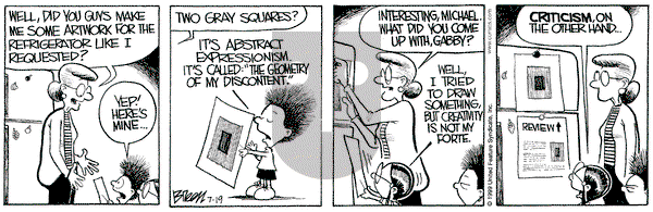 Grand Avenue on Monday July 19, 1999 Comic Strip