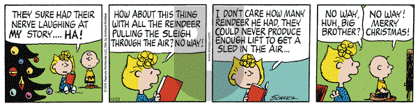 Peanuts on Tuesday December 23, 2025 Comic Strip