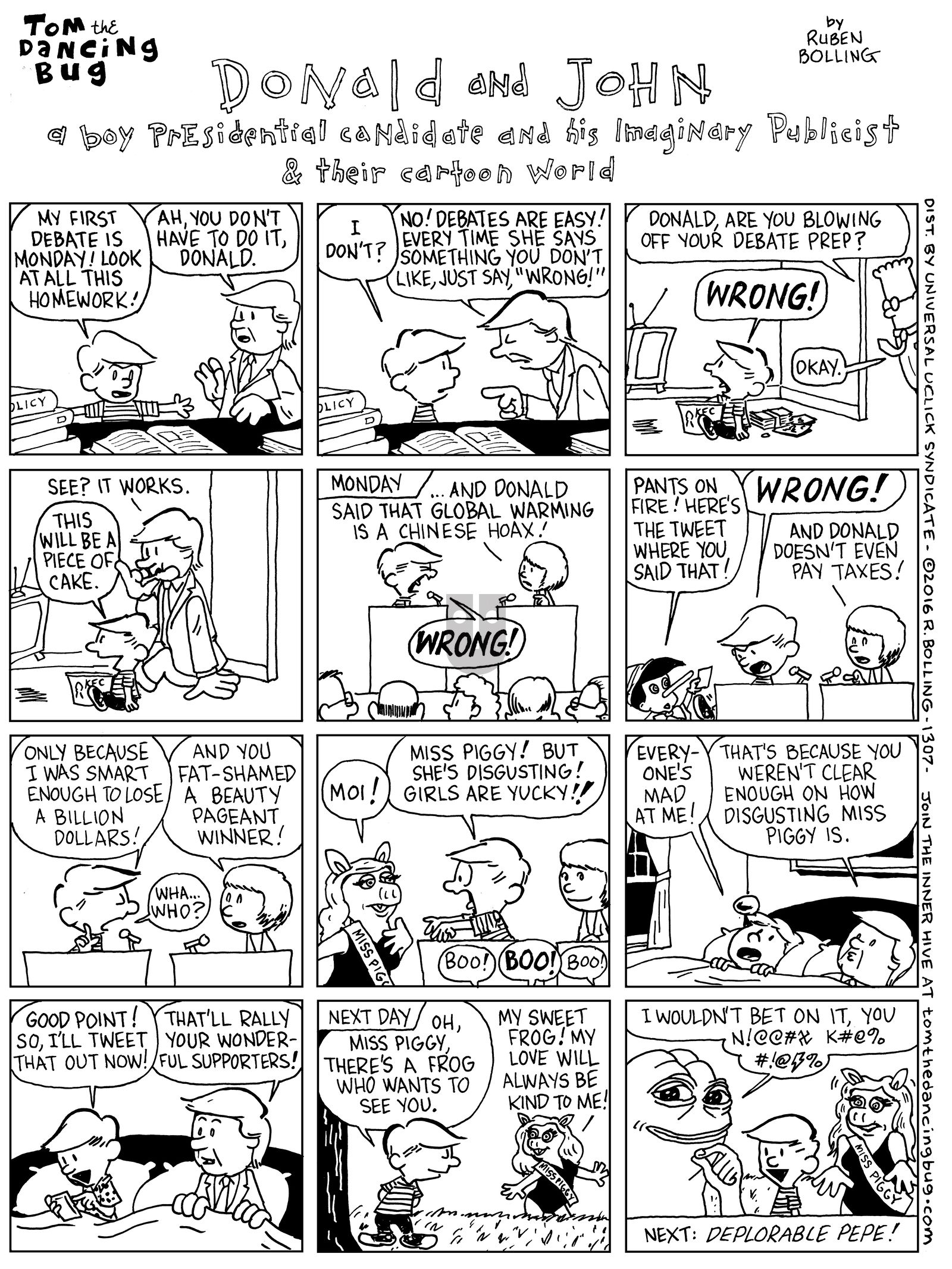 Tom the Dancing Bug - Monday October 3, 2016 Comic Strip