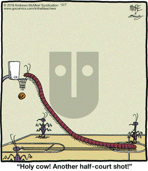In the Bleachers on Friday December 7, 2018 Comic Strip