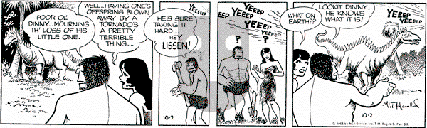 Alley Oop on Tuesday October 2, 1956 Comic Strip