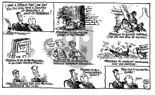 Pat Oliphant on Wednesday June 1, 1988 Comic Strip