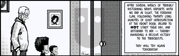 The Boondocks - Tuesday October 23, 2001 Comic Strip