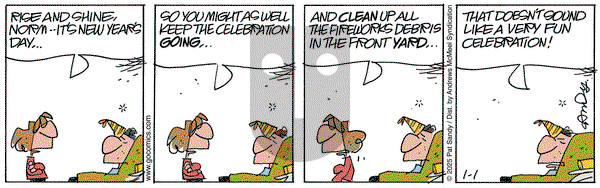 Next Door Neighbors on Wednesday January 1, 2025 Comic Strip