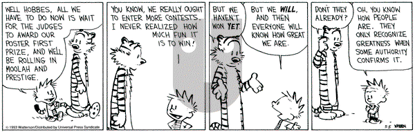 Calvin and Hobbes on Wednesday May 5, 1993 Comic Strip