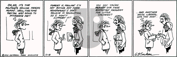 Doonesbury - Wednesday November 18, 1970 Comic Strip