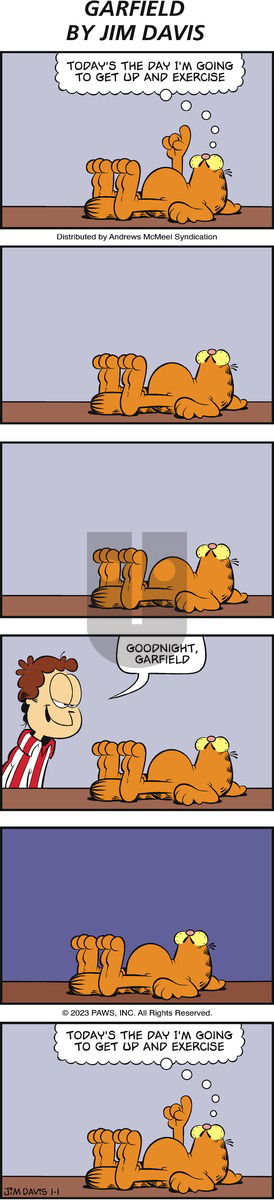 Garfield - Sunday January 1, 2023 Comic Strip