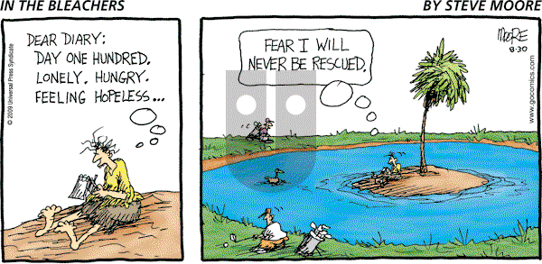 In the Bleachers - Sunday August 30, 2009 Comic Strip