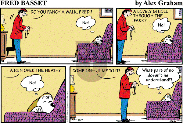 Fred Basset on Sunday October 7, 2007 Comic Strip
