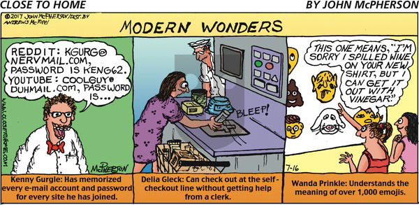 Close to Home - Sunday July 16, 2017 Comic Strip