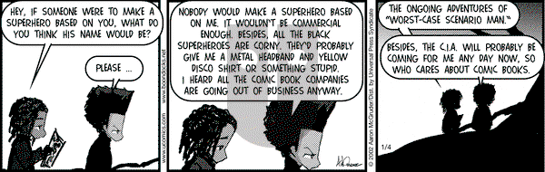 The Boondocks on Friday January 4, 2002 Comic Strip