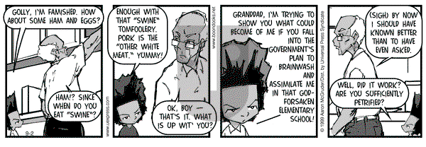 The Boondocks on Thursday September 2, 1999 Comic Strip