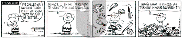 Peanuts on Thursday March 26, 1964 Comic Strip