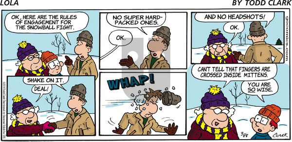 Lola on Sunday February 28, 2016 Comic Strip