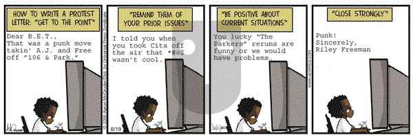 The Boondocks on Sunday September 4, 2005 Comic Strip