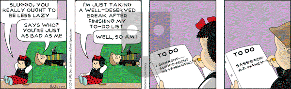 Nancy on Thursday February 21, 2019 Comic Strip