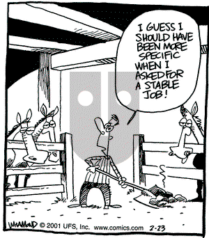 Reality Check on Friday February 23, 2001 Comic Strip