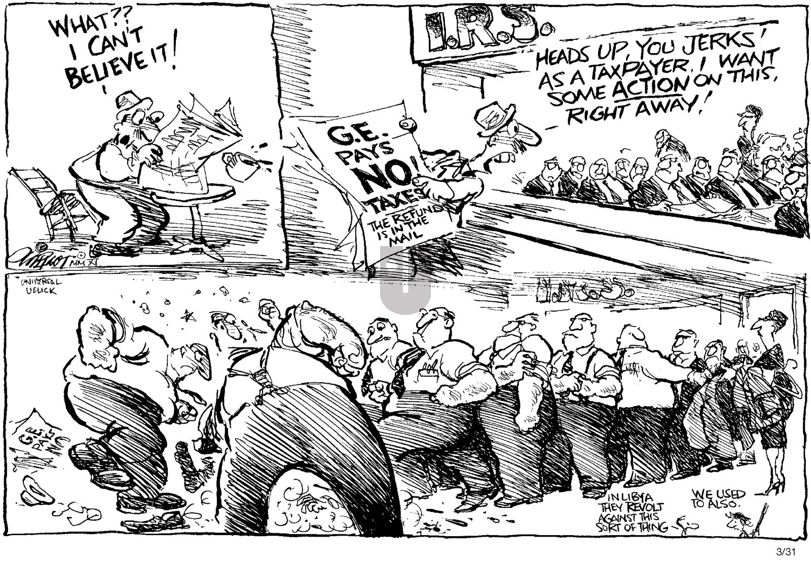 Pat Oliphant - Thursday March 31, 2011 Comic Strip