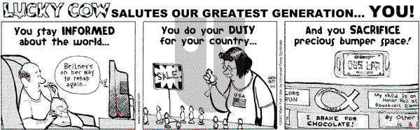Lucky Cow on Saturday September 8, 2007 Comic Strip