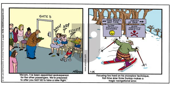 Close to Home on Tuesday March 7, 2000 Comic Strip