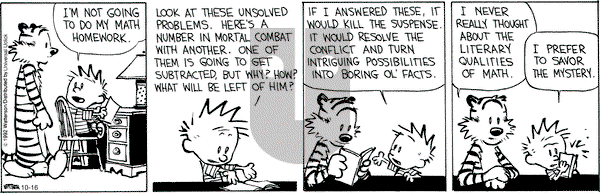 Calvin and Hobbes - Tuesday October 16, 2012 Comic Strip