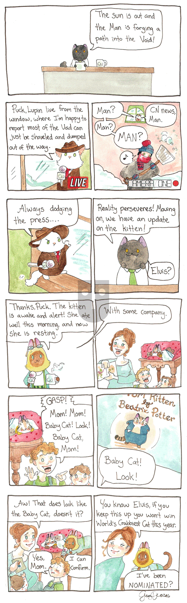 Breaking Cat News on Saturday May 7, 2016 Comic Strip
