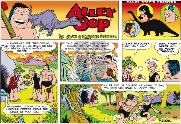 Alley Oop on Sunday December 9, 2001 Comic Strip