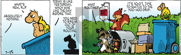 Over the Hedge on Monday July 25, 2016 Comic Strip