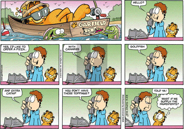 Garfield - Sunday May 23, 2010 Comic Strip