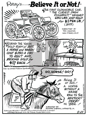 Ripley's Believe It or Not on Friday August 29, 1997 Comic Strip